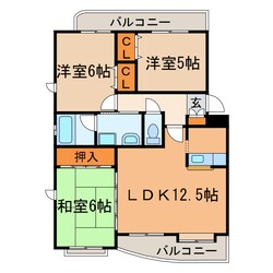 アクシス（大留町）の物件間取画像